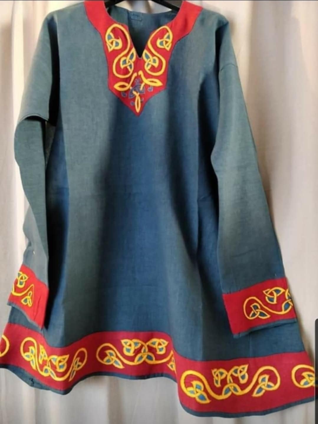 Blue Garment with Red Collar