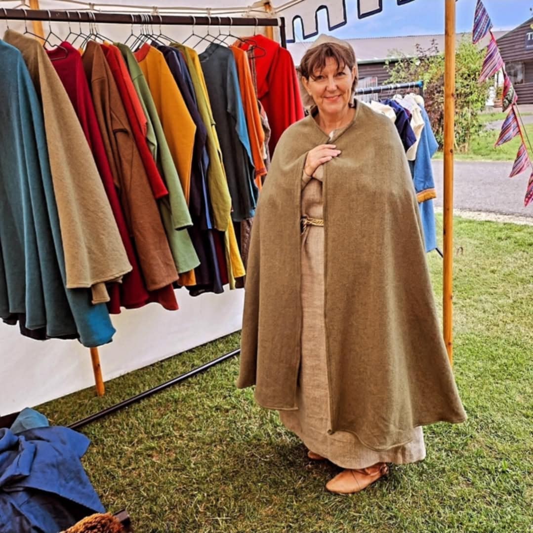 Brown Cloak Worn by Woman